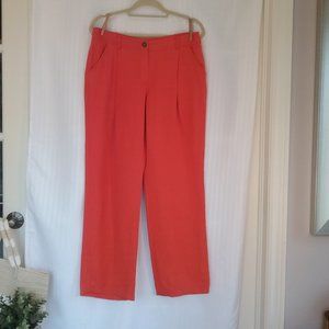 Luisa Spagnoli Designer Coral Pleated Pants | 10